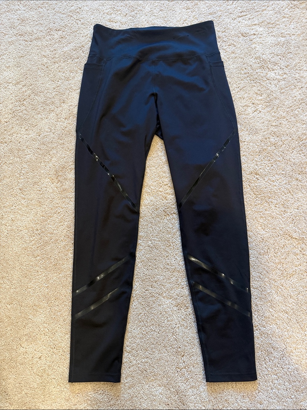 Fila Black Leggings with Reflective Design
